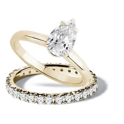 Ringset aus Gold mit LG und natürlichen Diamanten KLENOTA