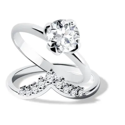 Luxuriöses Diamantringset in Weißgold KLENOTA