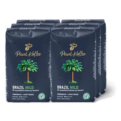 Tchibo - Privat Kaffee Brazil Mild Bohnen - 6x 500g