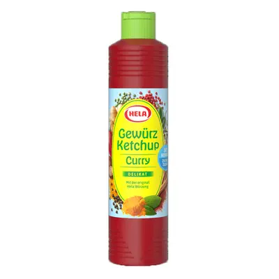 Hela - Gewürz Ketchup Curry Delikat light (30% weniger Zucker) - 800ml