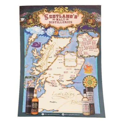 Clan Denny Distillery Map Whisky