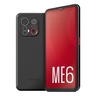 Emporia ME.6 schwarz | Seniorenhandy | 50 MP Rückkamera | 6,58 Zoll | Android | 128 GB interner 