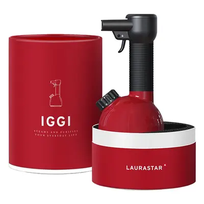 Laurastar IGGI Intense Red | Dampfbürste | Kompakt | Glätten & Desinfizieren | Dry Microfine Ste