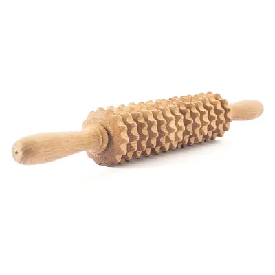 Tuuli Anti Cellulite Massagegerät Massageroller Roller mit Griff Maderotherapie aus Holz 1 St