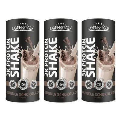 3x Layenberger 3K Protein Shake dunkle Schokolade Plv 3x360 g Pulver