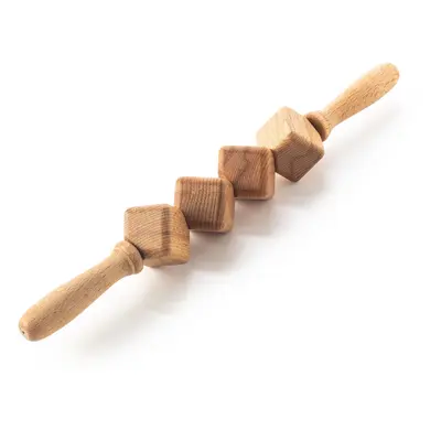 Tuuli Anti Cellulite Massagegerät Massageroller mit Griff Maderotherapie Roller aus Holz 1 St