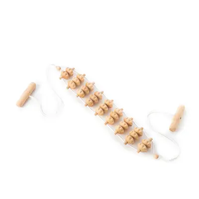 Tuuli Massagegerät Rücken Massageroller Rückenmassagegerät mit Grif Roller aus Holz 1 St
