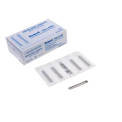 Romed Blutlanzetten für Diabetiker einzeln steril verpackt 50x200 St