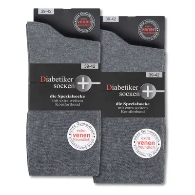 Diabetiker Socken ohne Gummi & Naht aus 97% Baumwolle für Damen und Herren 6 Pk