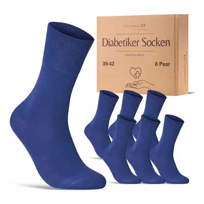Diabetiker Socken mit Komfortbund und ohne Naht aus 97% Baumwolle für Damen Herren 6 Pk