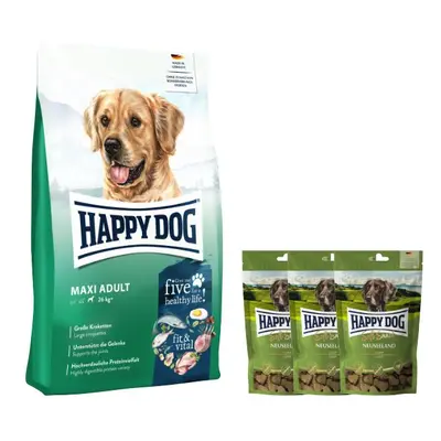 Happy Dog fit & vital Maxi Adult + Neuseeland Soft Snack für Hunde 14,3 kg