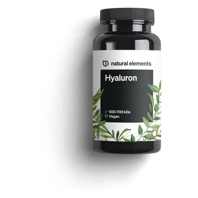 Natural elements Vegane Hyaluronsäure – 500 mg Hyaluron pro Kapsel 90 Kapseln 500–700 kDa 55 g