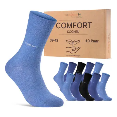 Comfort Diabetiker Socken mit Komfortbund ohne Gummi 10 Pk