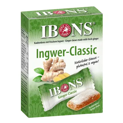 Ibons Ingwer Classic Box Kaubonbons 60 g Bonbons