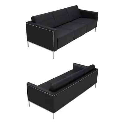 Sofa Design 2x 3-Sitzer Sofa Luxus Sofa Polstermöbel Textil Leder Modern