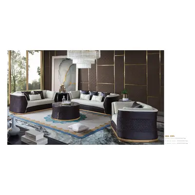 Garnitur Sitzer Couchtisch 2x Beistelltisch Wohnlandschaft Sofa Couch 6tlg