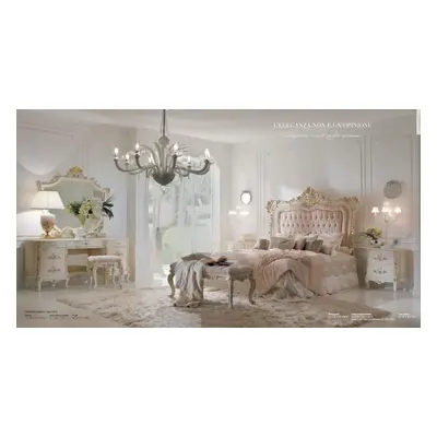 Luxus Schlafzimmer Doppelbett Nachttisch Garnitur Schminktisch 7tlg