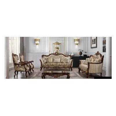 Gruppe Set 5tlg Sofagarnitur 3+3+1+1 Sitzer Couchtisch Sofa Sofas Couch Stoff