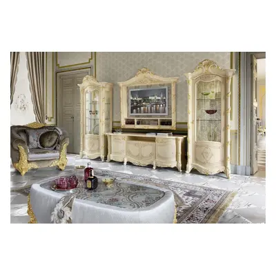 TV Ständer Schrank Wohnwände Wohnzimmer Zeile Neu Wohnwand Set Vitrine Wandregal