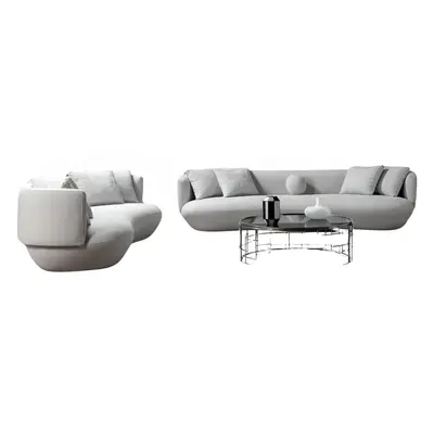Luxus Wohnlandschaft Set Sofagarnitur Polster Sofa Stoff Couchen 4+3 Sitzer Big