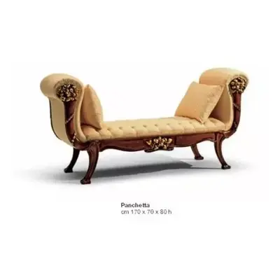 Chesterfield Chaiselounge Liege Chaise Stoff Barock Luxus Beige Neu
