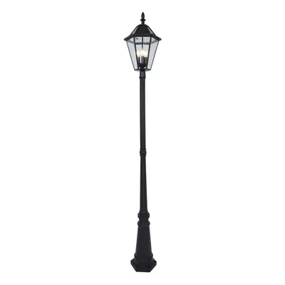 Lutec London - Solar Gartenpfosten - 31 x 31 x 227 cm - 3 x 2W LED inkl. - IP44 - schwarz