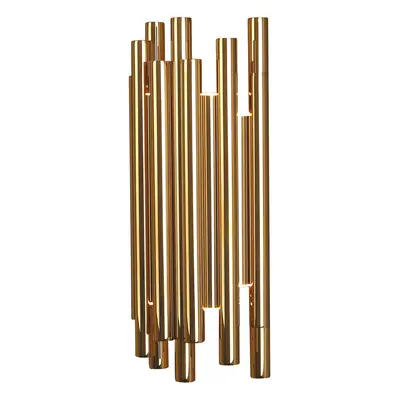 Maxlight Organic - Wandleuchte - 19 x 10 x 43 cm - 8 x 1W LED inkl. - gold