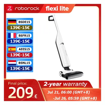 Roborock Flexi Lite Handstaubsauger, Reinigungskanten 1 mm, 17000 Pa, selbstreinigendes Rollentr