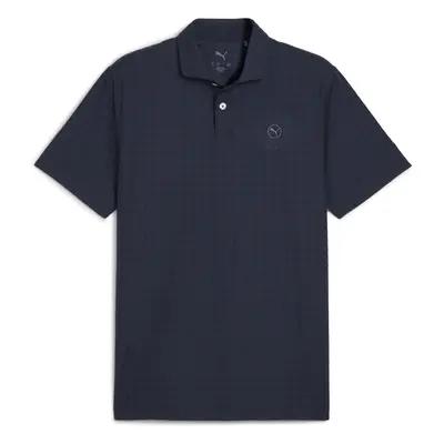 PUMA MATTR Houndstooth Golfpolo Herren, Kleidung, Blau, XL