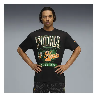 PUMA BC Zalgiris Kaunas Fanwear Basketball-T-Shirt II Herren, Kleidung, Schwarz, XS