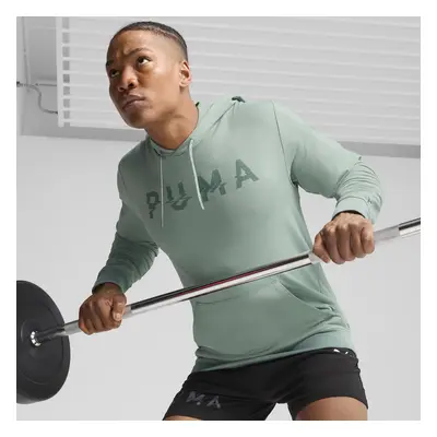 PUMA CLOUDSPUN Branded Hoodie Men, Kleidung, Grün Moon, M