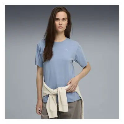 PUMA Essentials Elevated Relaxed Wash T-Shirt Damen, Kleidung, Blau, XXS