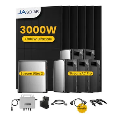 EcoFlow Stream Ultra X, All-in-One Speicher für Balkonkraftwerke, mit 6 x 500 JA Solar Bifaziale