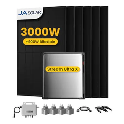 EcoFlow Stream Ultra X, All-in-One Speicher für Balkonkraftwerke, mit 6 x 500 JA Solar Bifaziale