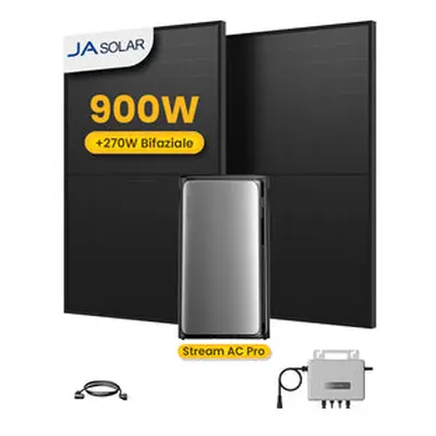 EcoFlow Balkonkraftwerk Set, 890/1000Wp Bifaziale Solarmodule, 800W Wechselrichter, Powerness - 