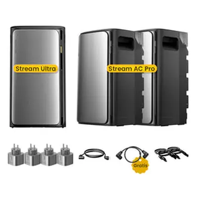 EcoFlow Stream Ultra, All-in-One Speicher für Balkonkraftwerke, by Powerness - Stream Ultra + 2 