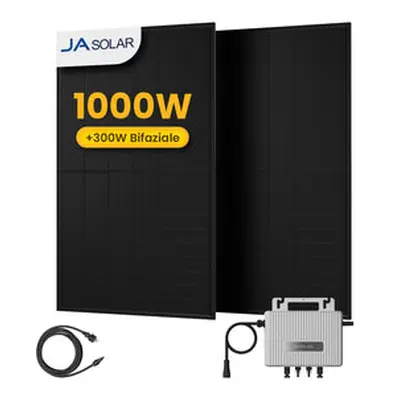 EcoFlow Balkonkraftwerk Set, 890/1000Wp Bifaziale Solarmodule, 800W Wechselrichter, Powerness - 