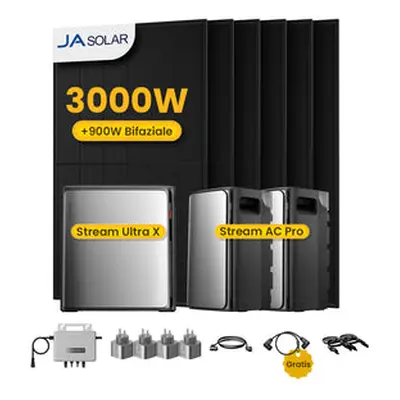 EcoFlow Stream Ultra X, All-in-One Speicher für Balkonkraftwerke, mit 6 x 500 JA Solar Bifaziale