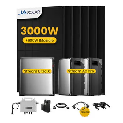 EcoFlow Stream Ultra X, All-in-One Speicher für Balkonkraftwerke, mit 6 x 500 JA Solar Bifaziale