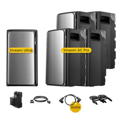 EcoFlow Stream Ultra, All-in-One Speicher für Balkonkraftwerke, by Powerness - Stream Ultra + 4 