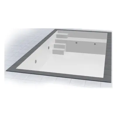 TrendStone Premium Set | Rechteckpool 600 x 300 x 150 cm | Weiß | Treppe Variofit 58 links inkl.