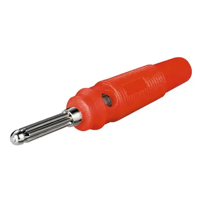 goobay - Bananen-Stecker mit Querloch 4 mm, trittfest, Rot