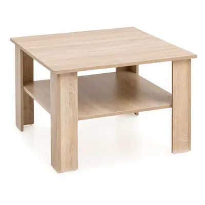 Couchtisch Sonoma Eiche 60x42x60 cm Design Holztisch mit Ablage Wohnzimmertisch