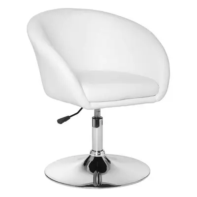 Design Relaxsessel Loungesessel Kunstleder Cocktailsessel weiß Sessel Drehbar Esszimmerstuhl