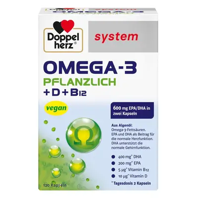 DOPPELHERZ Omega-3 pflanzlich system Kapseln 120 St.