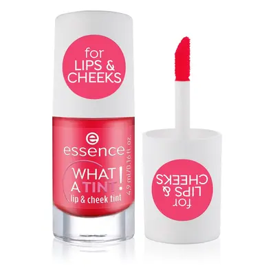 essence, WAS FÜR EIN FARBTON! blush Flüssigkeit und Lipgloss Farbe 02 Coral Sunset 4,9 ml