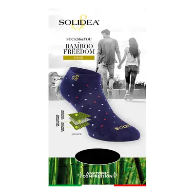 Solidea Socken für Sie Bamboo Freedom Pois Socken Atmungsaktives Gewebe Schwarz 5XXL
