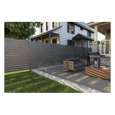 dz ALU Steckzaun VIDUAL line-Set 100 D10 - m. Pf.+FP - 34,10m - 1530 - 7016FS-DV