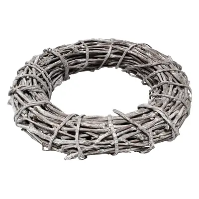 Dekokranz Natur Äste gewickelt 48 cm Kranz mit Holz weiß gekalkt Türkranz