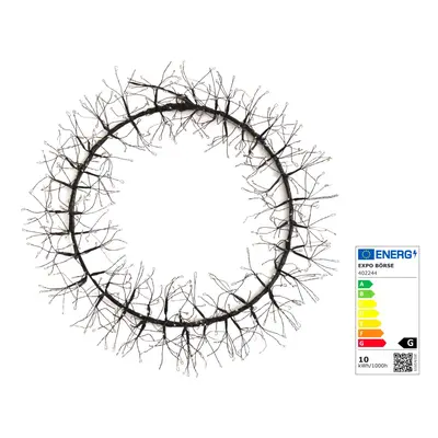 LED Weihnacht Kranz Ø 35 cm Blüten Zweige Optik 540 LED mit Blitzeffekt Timer